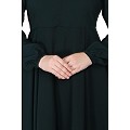 Umbrella cut abaya- Bottle Green